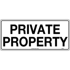 Uniform Safety Signs - 450x200mm - Poly - Private Property | 945OLP