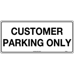 Uniform Safety Signs - 450x200mm - Poly - Customer Parking Only | 946OLP