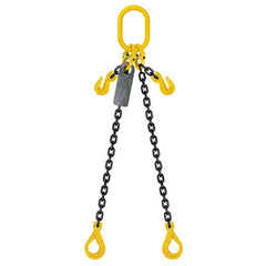 Austlift - Grade 80 Chain Sling 6mm 2leg Effective Length C/W Clevis Type Grab Shortner And Clevis Self Locking Hook Tested 1m | 950621