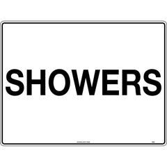 Uniform Safety Signs - 240x180mm - Self Adhesive - Showers | 958DA