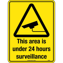 Uniform Safety Signs - 300x225mm - Metal - This Area is Under 24 Hour Surveillance | 959MM