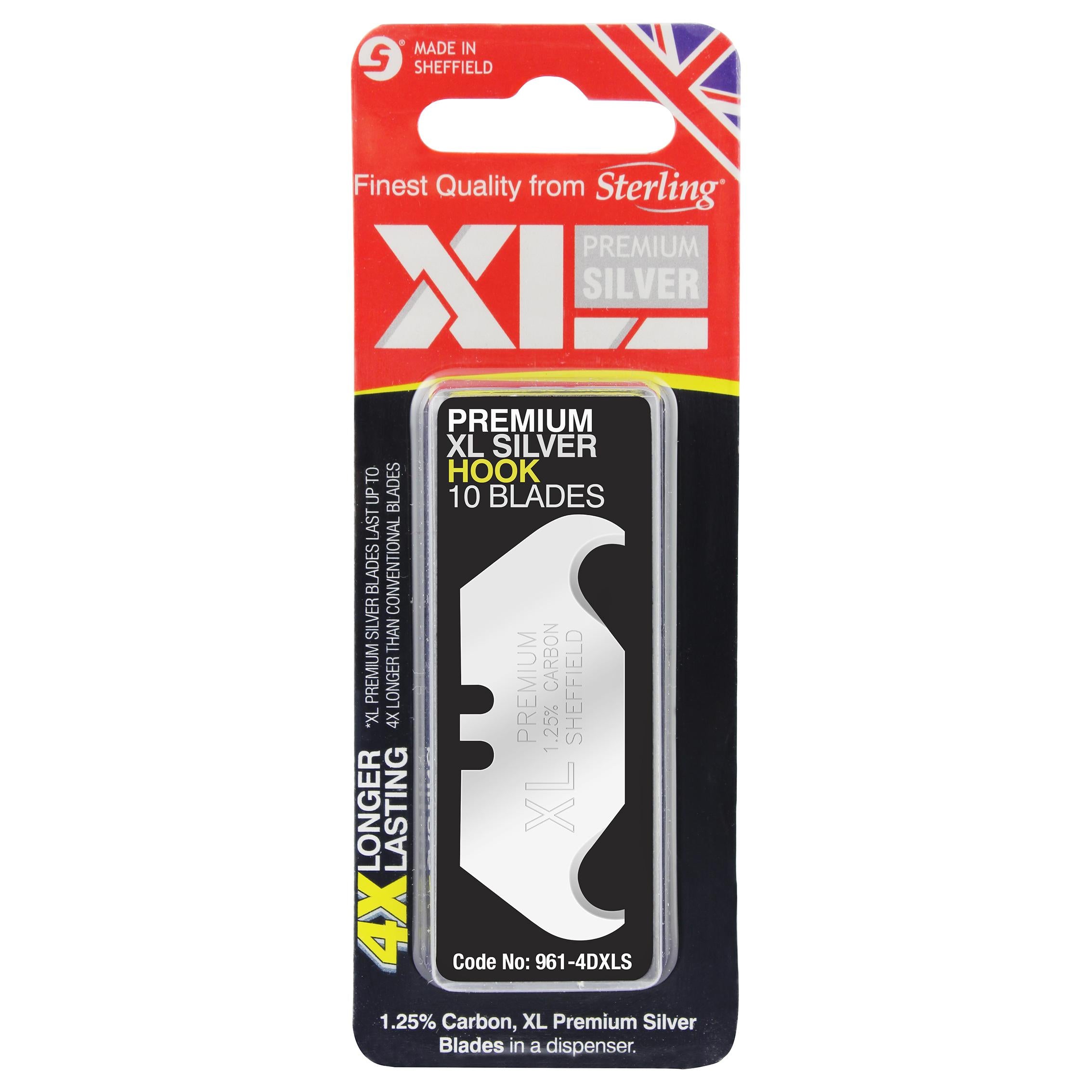 Sterling Xl Premium Silver Hooked Blades (X10)
