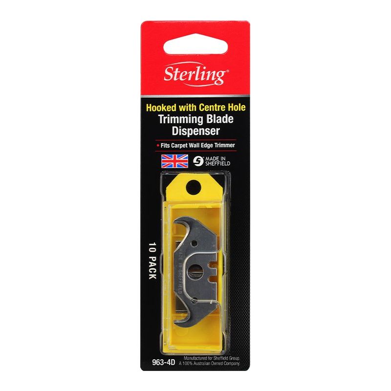 Sterling Hooked Blade With Centre Hole (X10)