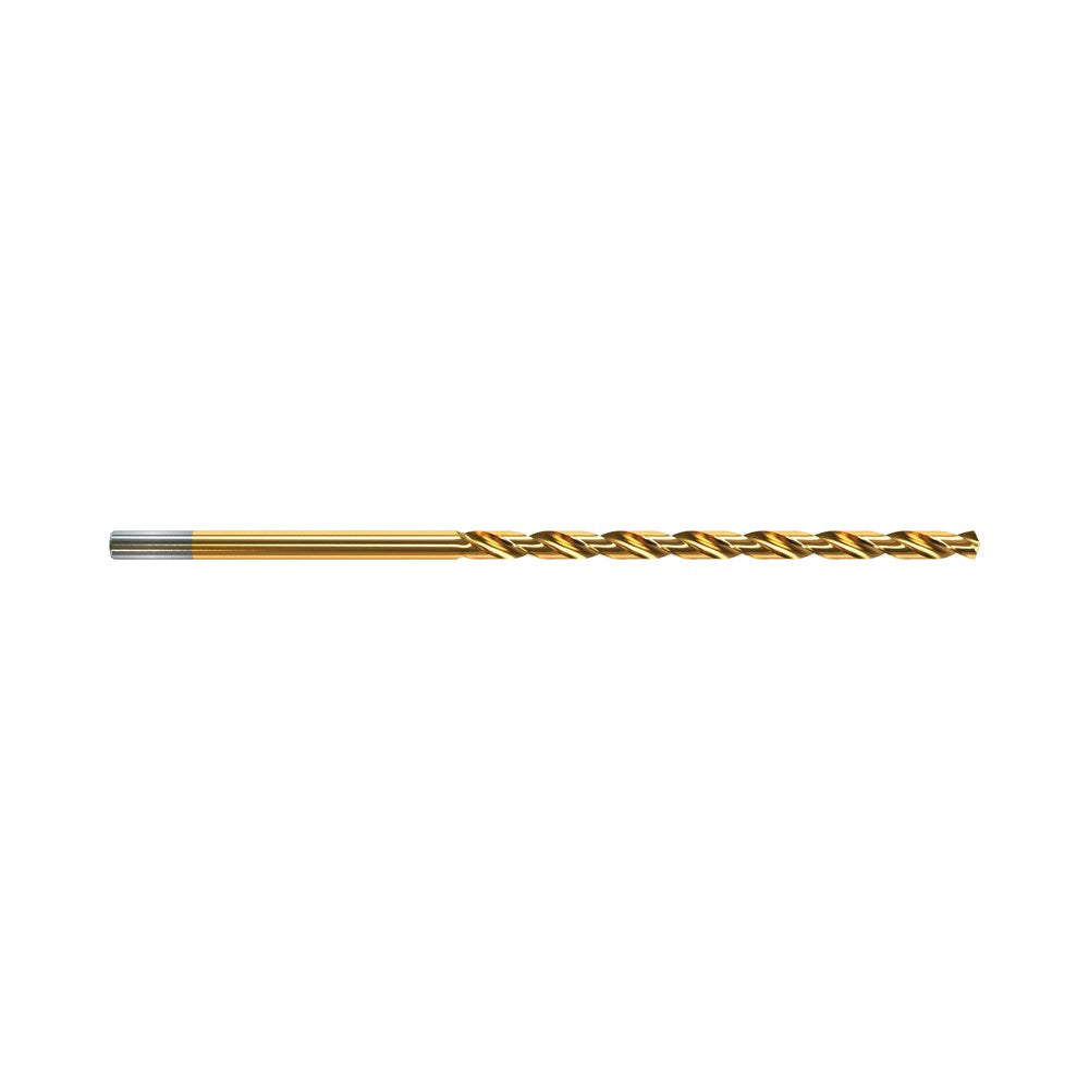 Alpha - 5.0mm Long Series Drill Bit - Gold OAL 152mm) Bulk 10 Pack