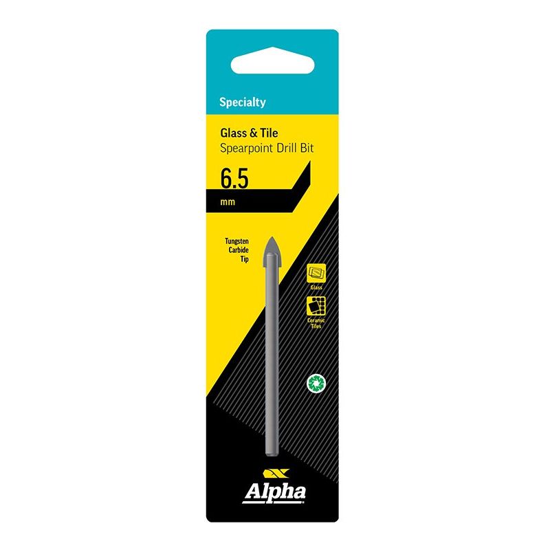 Alpha - 6.5mm Spearpoint Drill Bit | 9GT065 () | Alpha – Industrial Shed