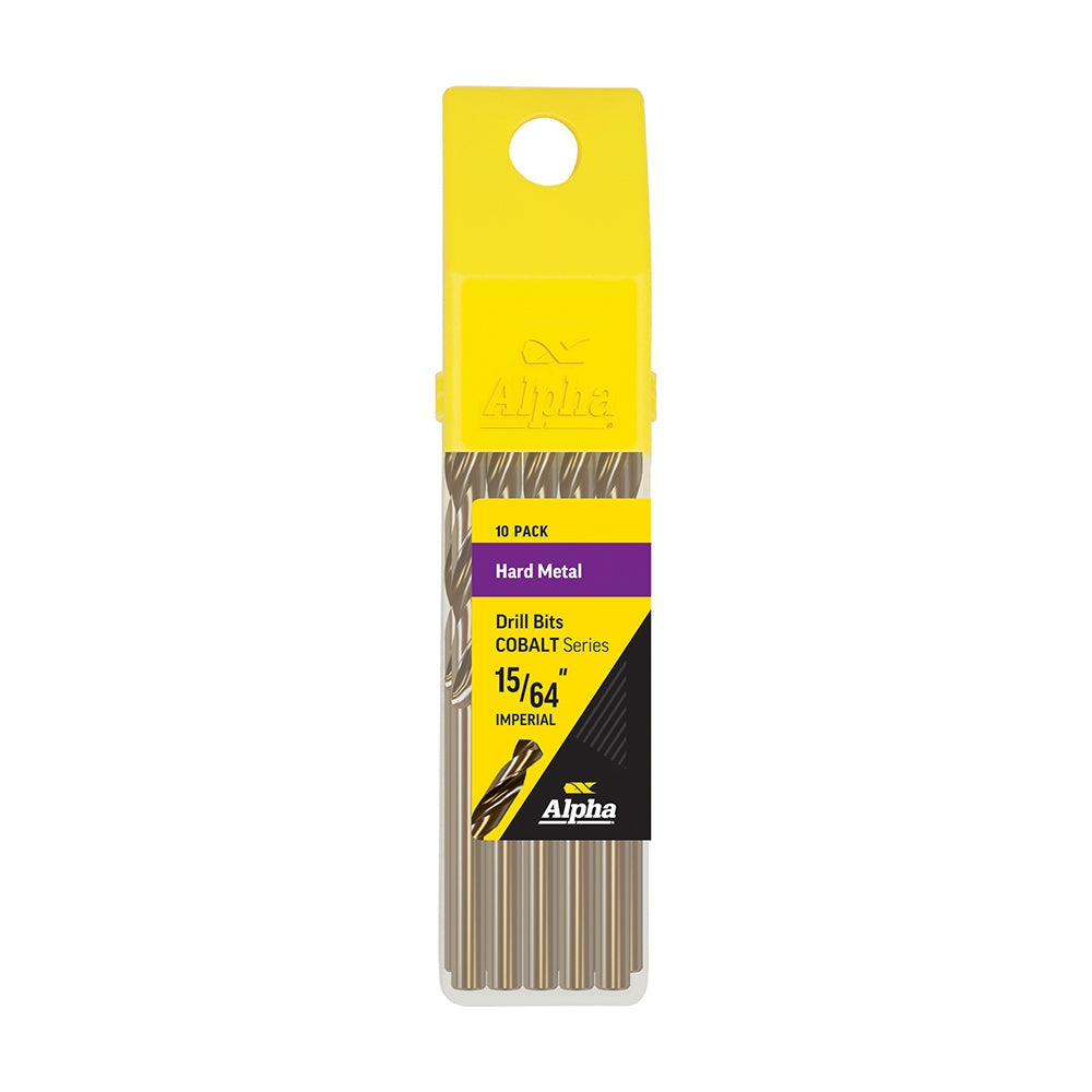 ALPHA 15/64in (5.95mm) Jobber Drill Bit - Cobalt Series Bulk Pack ((x5)