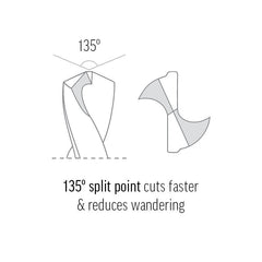 ALPHA 5/32in (3.97mm) Left Hand Drill Bit Carded - Cobalt Series