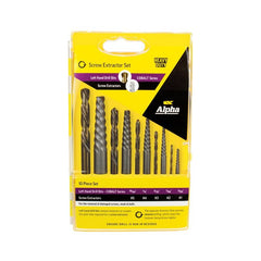 ALPHA 10 Piece Screw Extractor & L/H Cobalt Drill Set