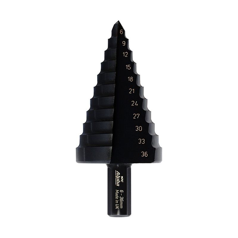 ALPHA ThunderMax Step Drill Straight Flute 6-36mm Metric