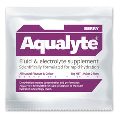 Aqualyte Electrolyte Powder Berry Flavoured Sachets 80g x 100 | A-B80G100L