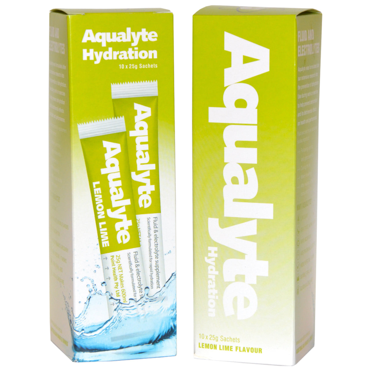 Aqualyte - L/Lime Flavour, 25g Sachets, Box of 10 | A-L25G10R