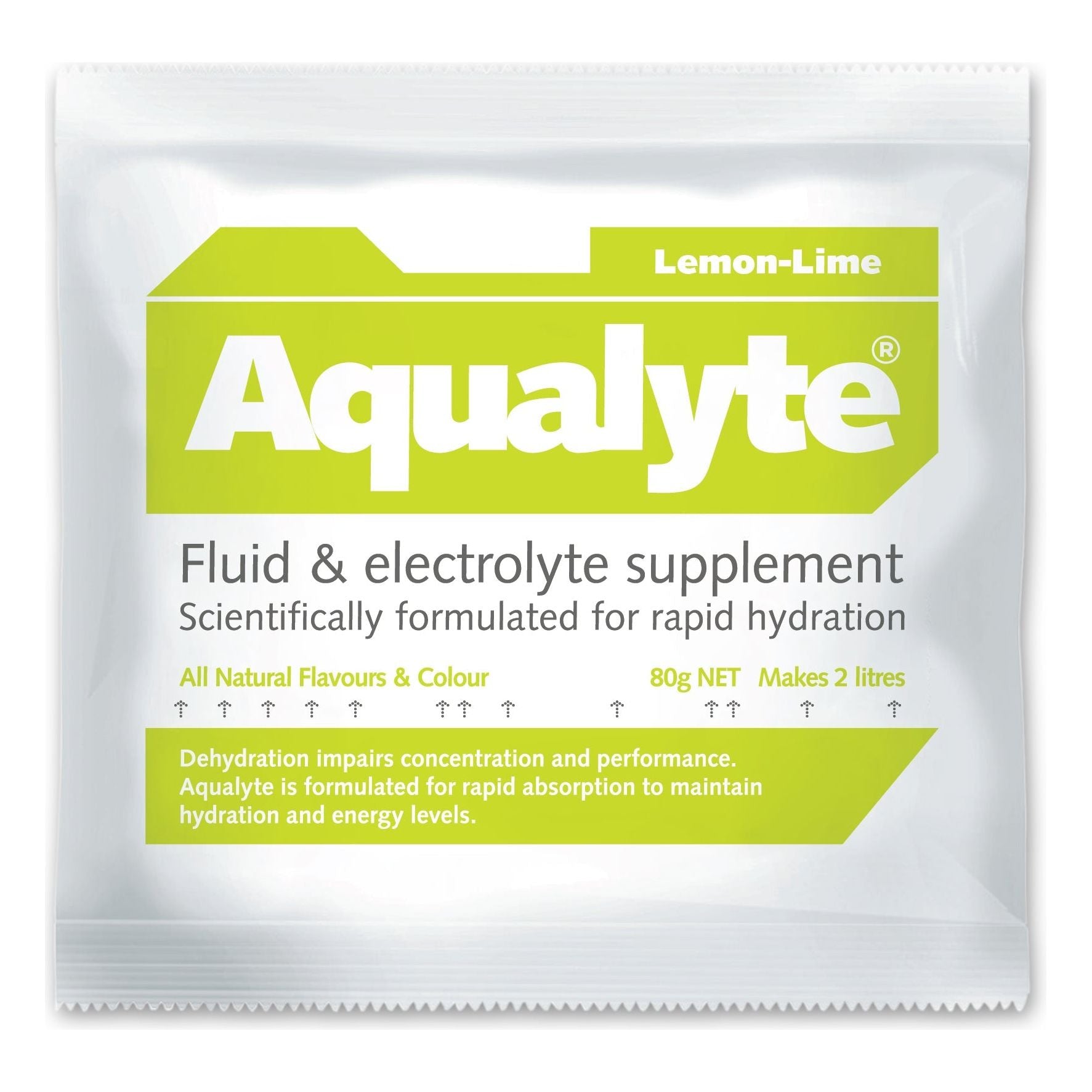 Aqualyte Electrolyte Powder Lemon Lime Flavoured Sachets 80g x 100 | A-L80G100L