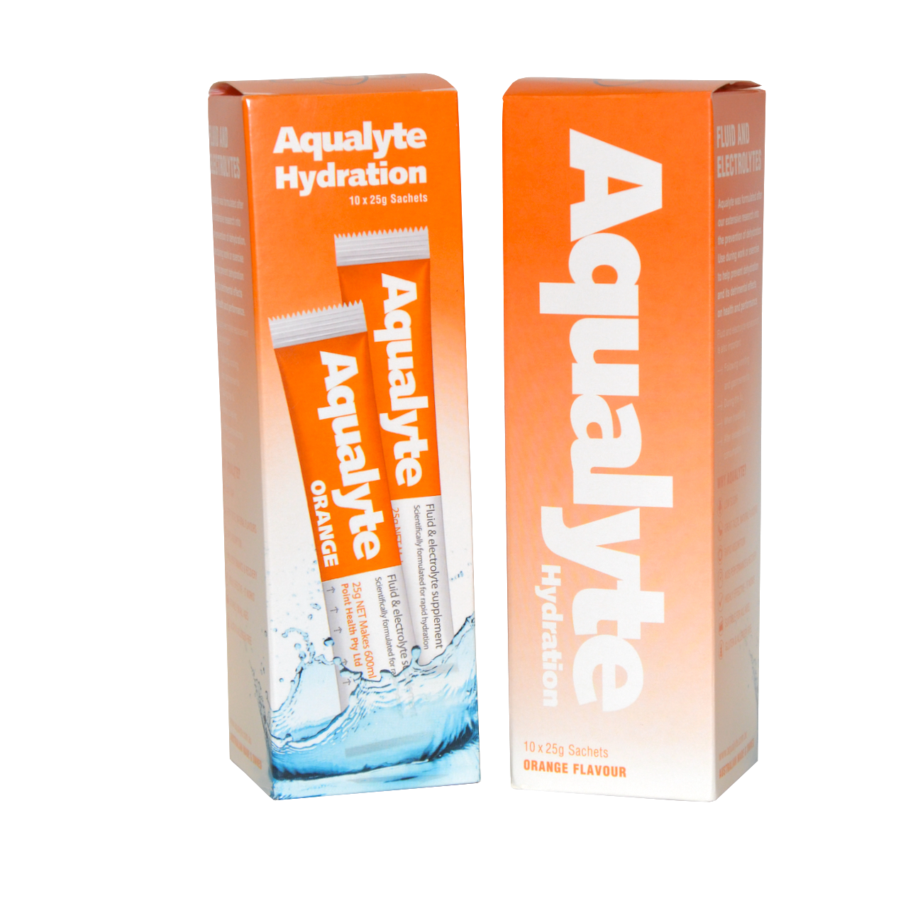 Aqualyte - Orange Flavour, 25g Sachets, Box of 10 | A-O25G10R
