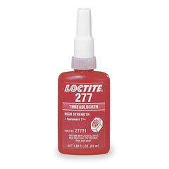 Finer Power Transmissions - Loctite Threadlocker - High Strength - Chemical Resist. - Red - 50ml Bottle | 277-050ML/LOCTITE