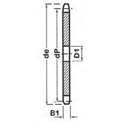 Sprocket Plate Wheel 1" (BS 16B) Simplex 40 Tooth | 16A40PW