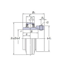 Bearing FYH WIR UEL209 w/ Eccentric Collar (45mm) | NA209/FYH