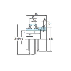 Bearing FYH WIR UEL209-110 w/ Eccentric Collar (1-5/8") | NA209-26/FYH