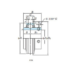 Bearing FYH WIR SER209 with Grub Screw (45mm) | ER209/FYH
