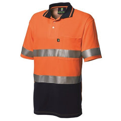 Worksense - Shirt Polo Ctn Back Ss Rt1 Orange/Navy Size 3XL | WS9186483ONR3XL