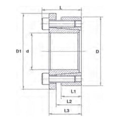 Finer Power Transmissions - Locking Assembly Type 07 30mm x 55mm - Self Centering | REACH07-30