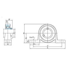 Finer Power Transmissions - Bearing FYH Silver Series Pillow Block Housing | P004/FYH