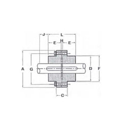 Finer Power Transmissions - Rigid Coupling 5050 Taperlock Flange Flange Assembly | RM50FF