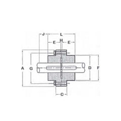 Finer Power Transmissions - Rigid Coupling 4545 Taperlock Hub Flange Assembly | RM45HF