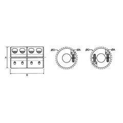 Finer Power Transmissions - Rigid Coupling Split 2pc Clamp Type 8mm - Steel Black Oxide | MSPX-8-8
