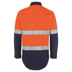 Worksense - Shirt Boomerang CW9186497 LS Ripstop 2T Hoop Tape Vented Orange/Navy SIze 6XL | CW9186497ONR6XL