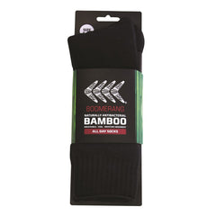 Worksense - Bamboo Socks Boomerang Black Size 6 - 10 | CWBAMSOCKBB0610