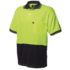 Worksense - Shirt Polo Koolmesh Ss Lime/Navy Size 3XL | WS06473PSLNR3XL