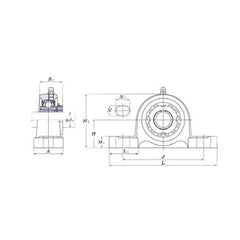 Finer Power Transmissions - Bearing FYH Heavy Pillow Block Housing | P317/FYH