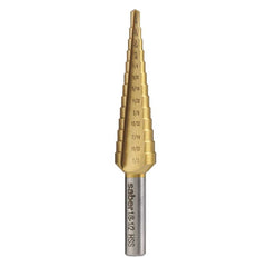 Saber - Saber 1/8" - 1/2" HSS Straight Flute TiN Coated Step Drill | 8030-F1