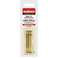 Saber - Saber 11 Gauge Hang Sell TiN Coated HSS Double Ended Panel D | 8040-11T