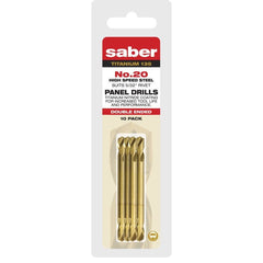 Saber - Saber 20 Gauge Hang Sell TiN Coated HSS Double Ended Panel D | 8040-20T