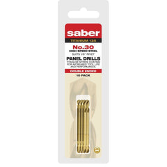 Saber - Saber 30 Gauge Hang Sell TiN Coated HSS Double Ended Panel D | 8040-30T