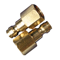 SP Air - Air Tool Fitting - Plug Male 1/4" Female Thread Ryco Style 2Pc Carded | A104-2C