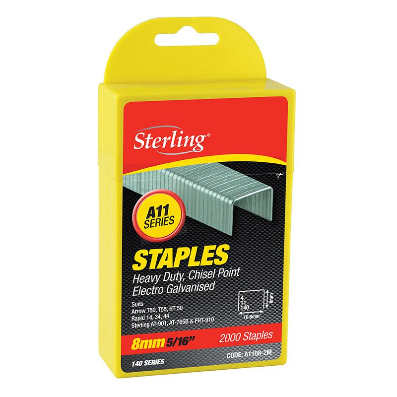 STERLING 8mm A11 Style Staples - box 2000