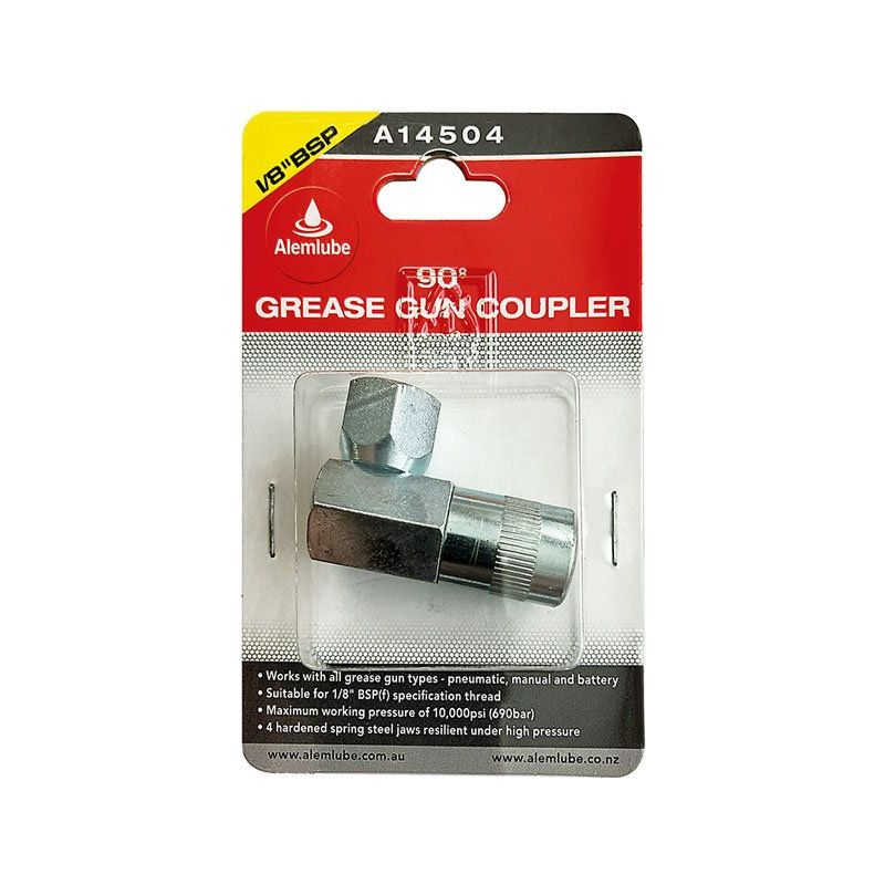 Alemlube - 1/8" Bsp 90 Degree Grease Coupler | A14504