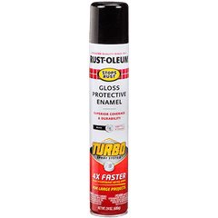 Rust-Oleum  - Stops Rust Gloss Black - Turbo Spray 680G | 334128