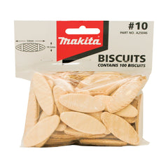 Makita Biscuit / Joiner Biscuit No.10 - 54mm X 19.5mm - 100Pcs | A25046