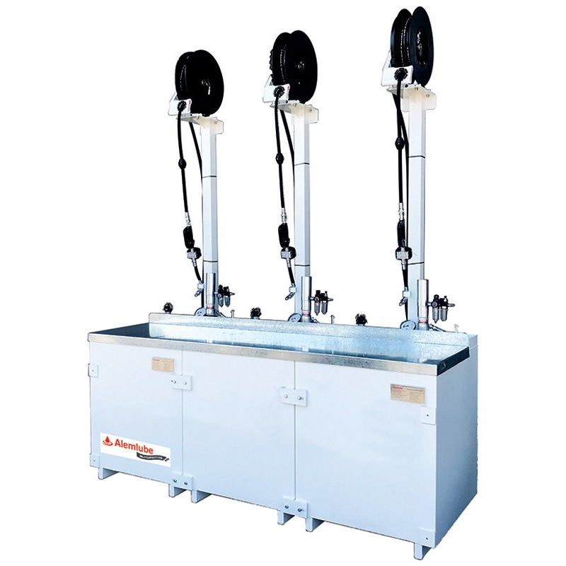 Alemlube - Triple Modular Bench Oil Tank With El Series Equipment | AA1500-3C-GN-EL