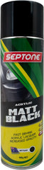 Septone - Acrylic Paint Aerosol Matt Black 400g | AAMB400