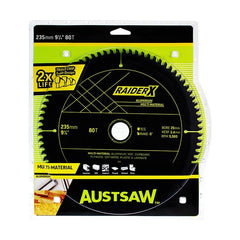 AustsawRaiderX Aluminium Multi Material Blade | 235mm x 25 x 80T