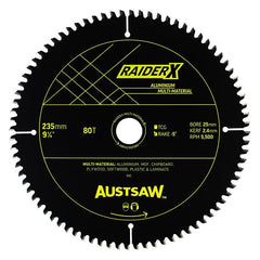 AustsawRaiderX Aluminium Multi Material Blade | 235mm x 25 x 80T