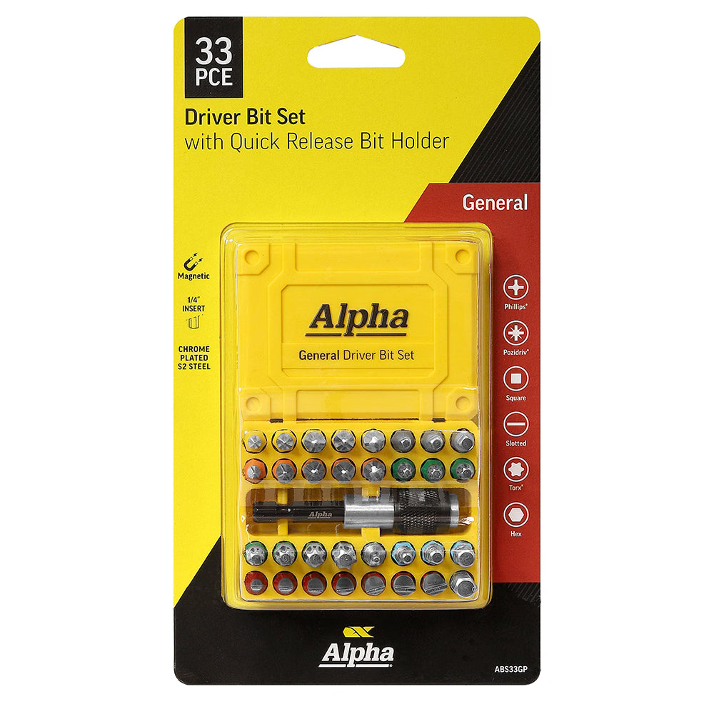 Alpha - 33 Pc Insert Bit Set General Purpose