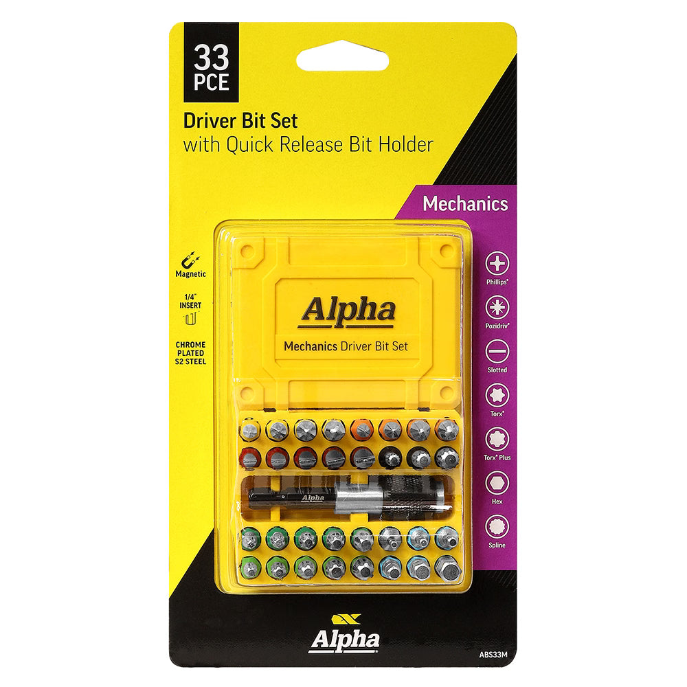 Alpha - 33 Pc Insert Bit Set Mechanics