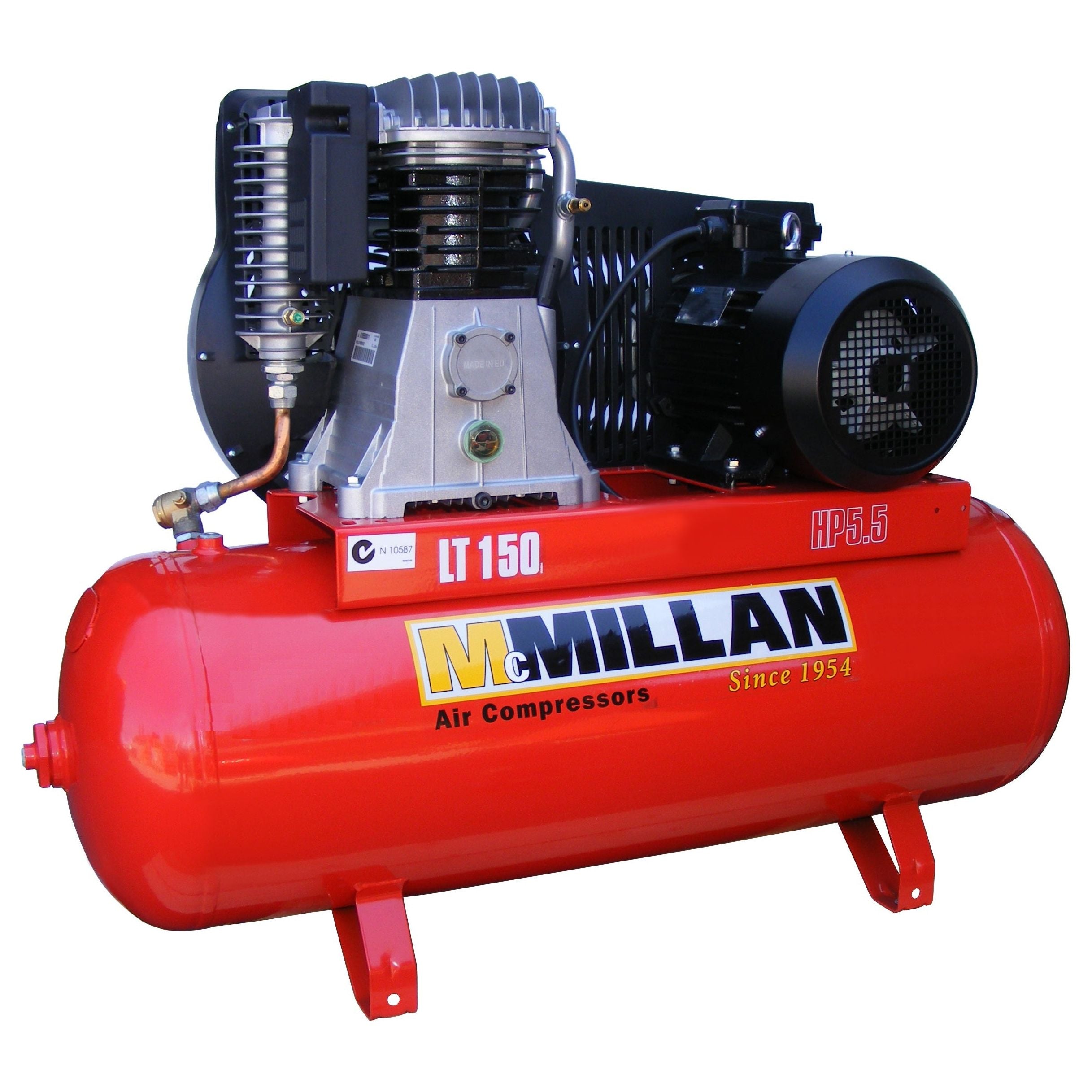 MCMillan - AB Series stationary 2-stage ABAC Italian build - max 145psi 5.5Hp, 415V | AB 59