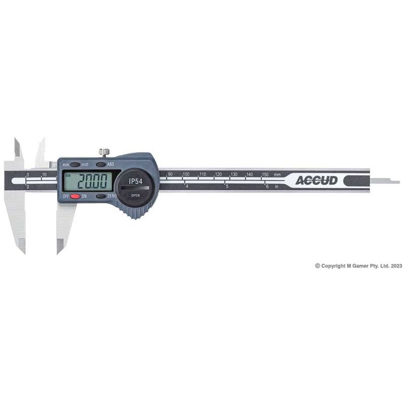 Accud - 0-200mm/0-8" Digital Caliper IP54 | AC-111-008-11