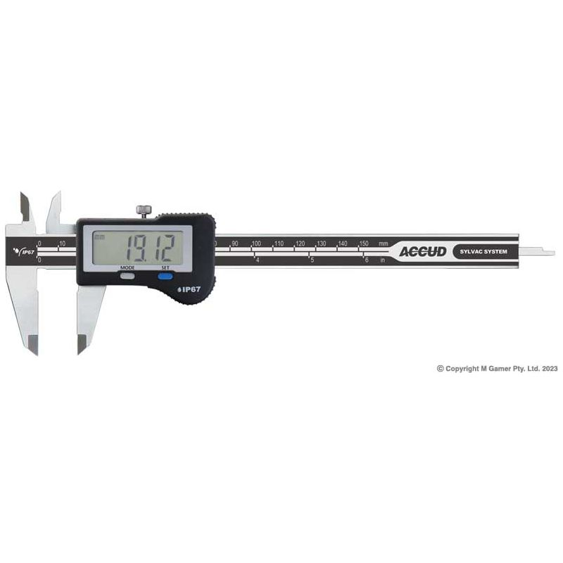 Accud - IP67 Digital Caliper Glass Scale | AC-112-008-11H